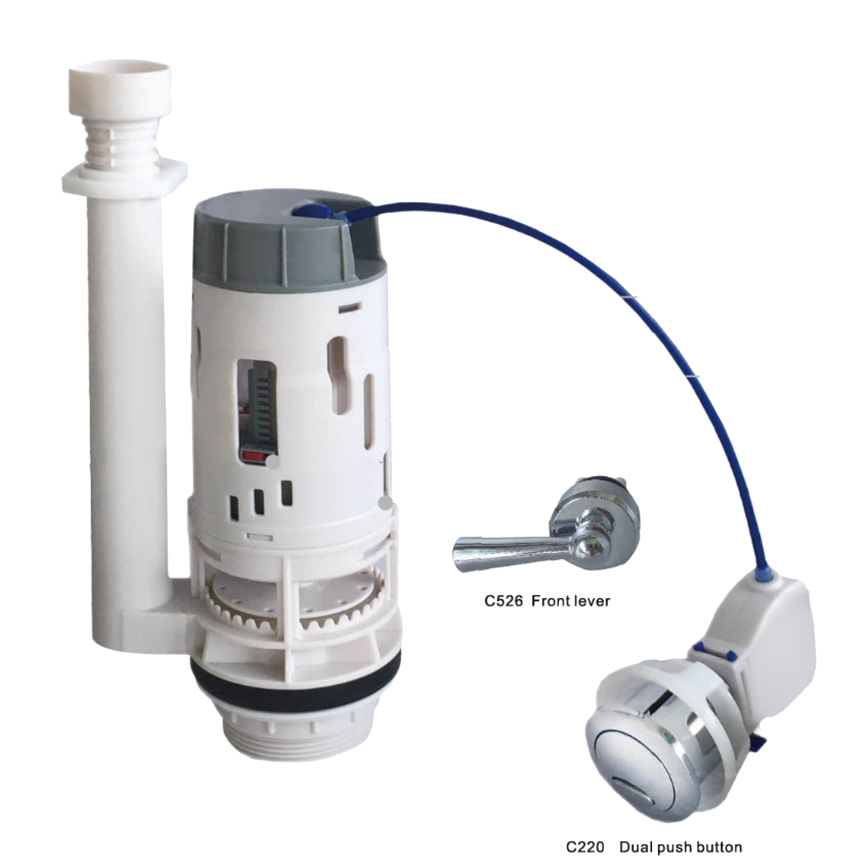 2 Inch Soft Push Cable Dual Flush Valve B2650