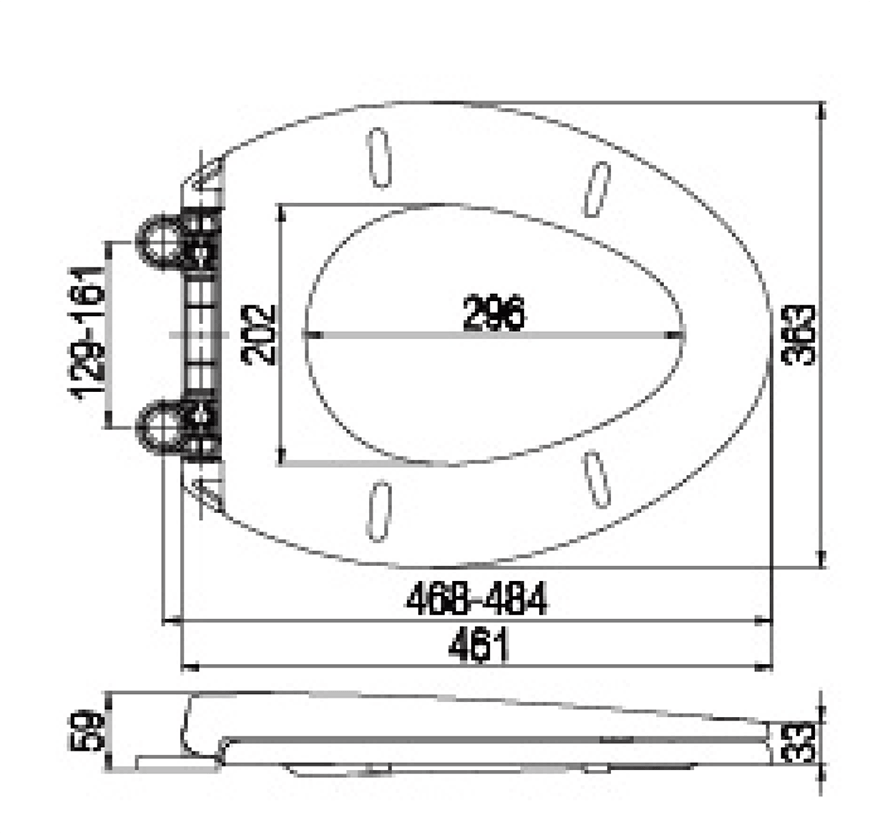 American Elongate Design Toilet Seat BP0T04NB